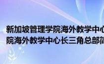 新加坡管理学院海外教学中心长三角总部(对于新加坡管理学院海外教学中心长三角总部简单介绍)