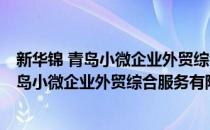 新华锦 青岛小微企业外贸综合服务有限公司(对于新华锦 青岛小微企业外贸综合服务有限公司简单介绍)