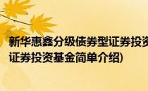 新华惠鑫分级债券型证券投资基金(对于新华惠鑫分级债券型证券投资基金简单介绍)