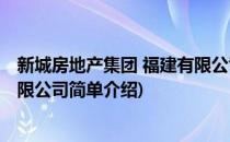 新城房地产集团 福建有限公司(对于新城房地产集团 福建有限公司简单介绍)