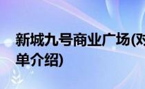 新城九号商业广场(对于新城九号商业广场简单介绍)