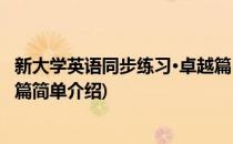 新大学英语同步练习·卓越篇(对于新大学英语同步练习·卓越篇简单介绍)