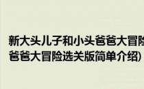 新大头儿子和小头爸爸大冒险选关版(对于新大头儿子和小头爸爸大冒险选关版简单介绍)