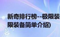 新奇排行榜--极限装备(对于新奇排行榜--极限装备简单介绍)
