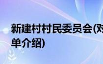 新建村村民委员会(对于新建村村民委员会简单介绍)