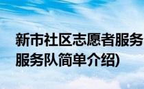 新市社区志愿者服务队(对于新市社区志愿者服务队简单介绍)