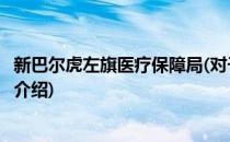 新巴尔虎左旗医疗保障局(对于新巴尔虎左旗医疗保障局简单介绍)
