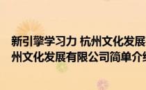 新引擎学习力 杭州文化发展有限公司(对于新引擎学习力 杭州文化发展有限公司简单介绍)