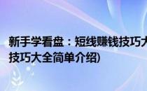 新手学看盘：短线赚钱技巧大全(对于新手学看盘：短线赚钱技巧大全简单介绍)