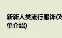 新新人类流行服饰(对于新新人类流行服饰简单介绍)