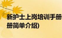 新护士上岗培训手册(对于新护士上岗培训手册简单介绍)