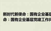 新时代新使命：国有企业基层党建工作问答(对于新时代新使命：国有企业基层党建工作问答简单介绍)