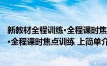 新教材全程训练·全程课时焦点训练 上(对于新教材全程训练·全程课时焦点训练 上简单介绍)