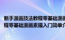 新手漫画技法教程零基础漫画素描入门(对于新手漫画技法教程零基础漫画素描入门简单介绍)