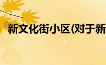 新文化街小区(对于新文化街小区简单介绍)