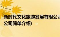 新时代文化旅游发展有限公司(对于新时代文化旅游发展有限公司简单介绍)