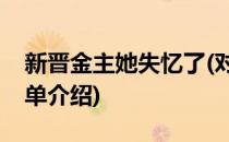 新晋金主她失忆了(对于新晋金主她失忆了简单介绍)