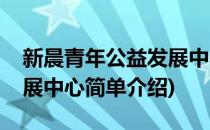 新晨青年公益发展中心(对于新晨青年公益发展中心简单介绍)