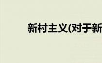 新村主义(对于新村主义简单介绍)
