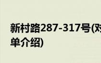 新村路287-317号(对于新村路287-317号简单介绍)