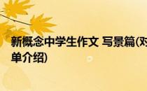 新概念中学生作文 写景篇(对于新概念中学生作文 写景篇简单介绍)