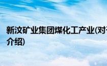 新汶矿业集团煤化工产业(对于新汶矿业集团煤化工产业简单介绍)