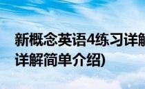 新概念英语4练习详解(对于新概念英语4练习详解简单介绍)