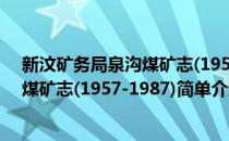 新汶矿务局泉沟煤矿志(1957-1987)(对于新汶矿务局泉沟煤矿志(1957-1987)简单介绍)