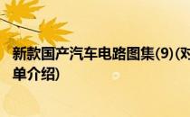 新款国产汽车电路图集(9)(对于新款国产汽车电路图集(9)简单介绍)