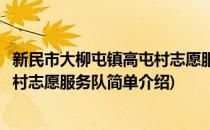 新民市大柳屯镇高屯村志愿服务队(对于新民市大柳屯镇高屯村志愿服务队简单介绍)