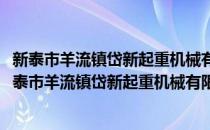 新泰市羊流镇岱新起重机械有限公司党员志愿服务队(对于新泰市羊流镇岱新起重机械有限公司党员志愿服务队简单介绍)