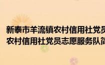 新泰市羊流镇农村信用社党员志愿服务队(对于新泰市羊流镇农村信用社党员志愿服务队简单介绍)
