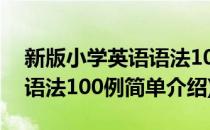 新版小学英语语法100例(对于新版小学英语语法100例简单介绍)