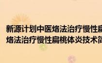 新源计划中医烙法治疗慢性扁桃体炎技术(对于新源计划中医烙法治疗慢性扁桃体炎技术简单介绍)