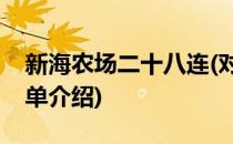 新海农场二十八连(对于新海农场二十八连简单介绍)