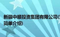 新疆中顺投资集团有限公司(对于新疆中顺投资集团有限公司简单介绍)