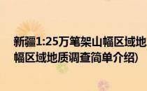 新疆1:25万笔架山幅区域地质调查(对于新疆1:25万笔架山幅区域地质调查简单介绍)