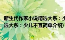 新生代作家小说精选大系：少儿不宜(对于新生代作家小说精选大系：少儿不宜简单介绍)