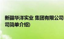 新疆华洋实业 集团有限公司(对于新疆华洋实业 集团有限公司简单介绍)