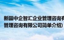 新疆中企智汇企业管理咨询有限公司(对于新疆中企智汇企业管理咨询有限公司简单介绍)