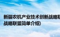 新疆农机产业技术创新战略联盟(对于新疆农机产业技术创新战略联盟简单介绍)