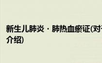 新生儿肺炎・肺热血瘀证(对于新生儿肺炎・肺热血瘀证简单介绍)