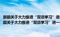 新疆关于大力推进“双语学习”进一步加强语言文字工作的意见(对于新疆关于大力推进“双语学习”进一步加强语言文字工作的意见简单介绍)