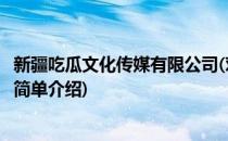 新疆吃瓜文化传媒有限公司(对于新疆吃瓜文化传媒有限公司简单介绍)