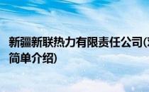 新疆新联热力有限责任公司(对于新疆新联热力有限责任公司简单介绍)