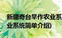 新疆奇台旱作农业系统(对于新疆奇台旱作农业系统简单介绍)