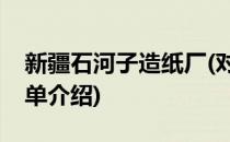 新疆石河子造纸厂(对于新疆石河子造纸厂简单介绍)