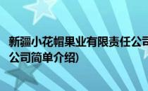 新疆小花帽果业有限责任公司(对于新疆小花帽果业有限责任公司简单介绍)