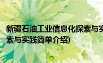 新疆石油工业信息化探索与实践(对于新疆石油工业信息化探索与实践简单介绍)