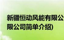 新疆恒动风能有限公司(对于新疆恒动风能有限公司简单介绍)